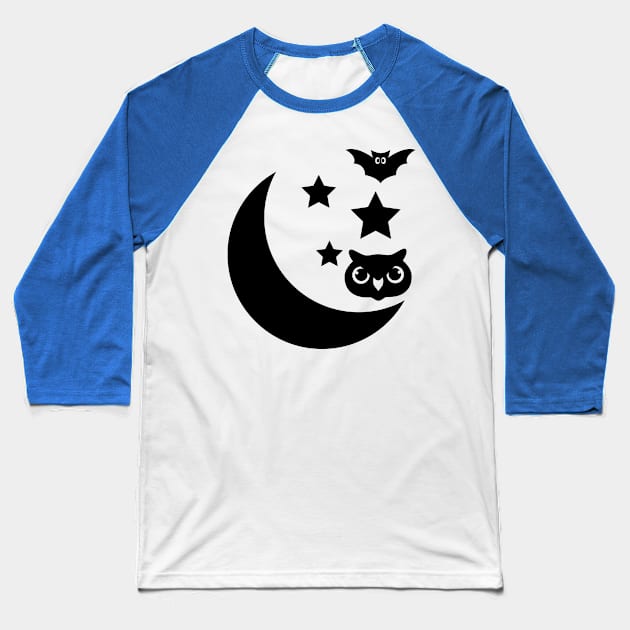 Into the Night Baseball T-Shirt by DeraTobi